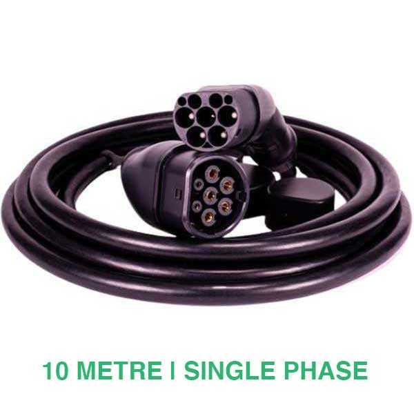 TYPE 2 TO TYPE 2 EV CHARGING CABLE  | 32 AMP | 7.2 KW | 10 METRE
